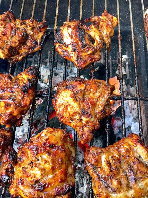 James McConnell Cooks Jerk Chicken on BBQ